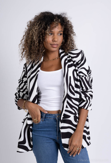 Wholesaler Sumel - Zebra print blazer jacket for women, outerwear. V6078