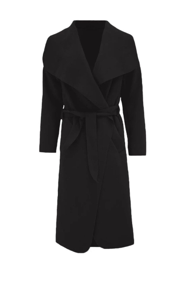 Wholesaler Sumel - Classic plain boat neck long jacket for women with long V sleeves ref 814882