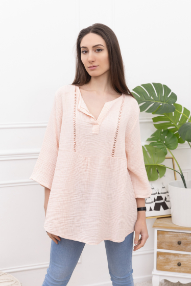 Wholesaler Sun Love - Cotton gauze blouse