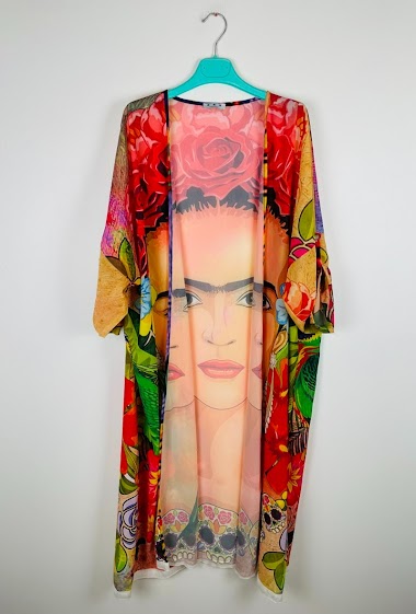 Wholesaler Sun Love - Long cardigan with print