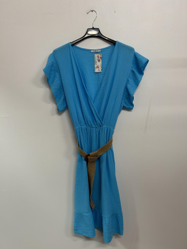 Wholesaler Sun Love - COTTON GAUZE DRESS WITH BELT