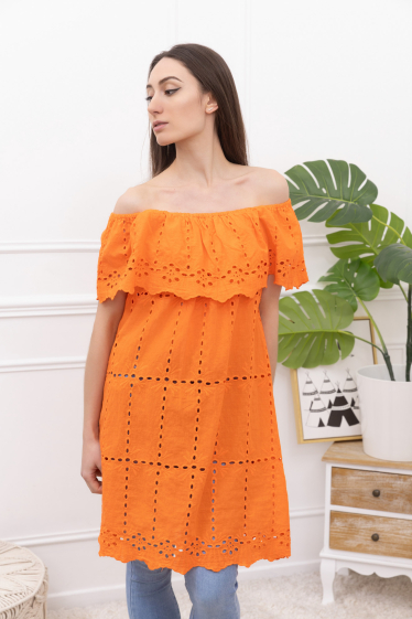 Wholesaler Sun Love - Sangallo dress
