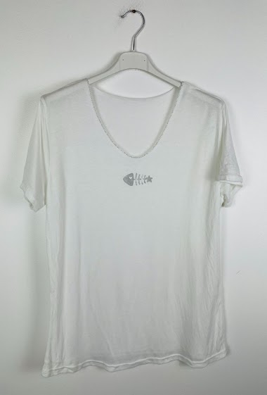 Großhändler Sun Love - T-Shirt mit Fisch-Print