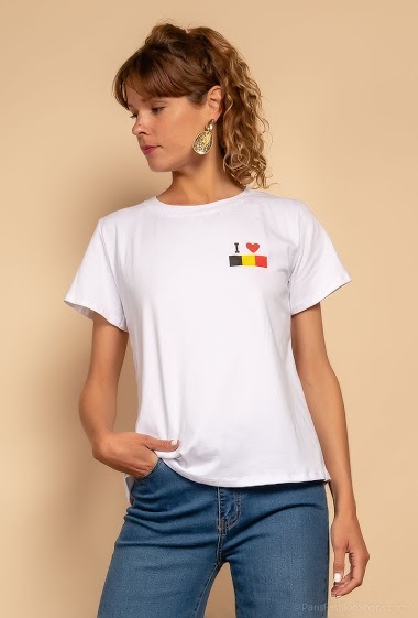 Wholesaler Sun Love - T-shirt with printed flag