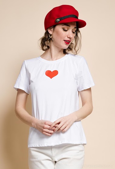 Grossiste Sun Love - T-shirt PETIT COEUR