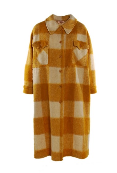 Wholesaler Sunny Studio - Woman checked long coat