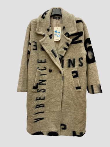 Wholesaler Superbelle - WOOL COATS WITH WRITING