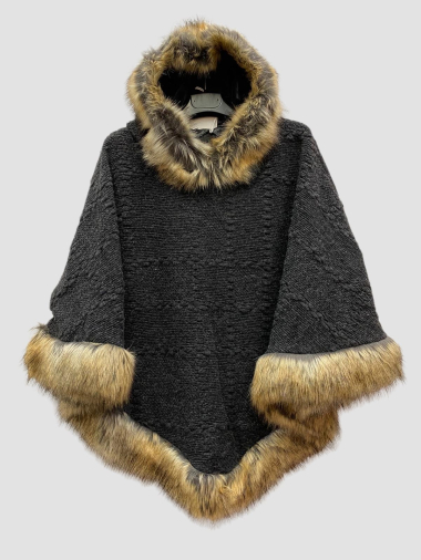 Wholesaler Superbelle - poncho with hood and fur