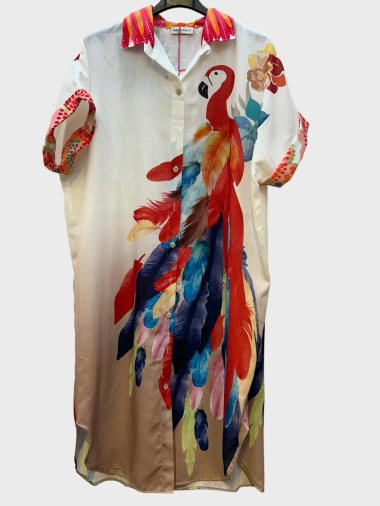 Grossiste Superbelle - Robe chemise à imprimé animal