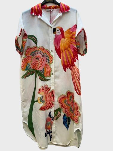 Grossiste Superbelle - Robe chemise à imprimé animal