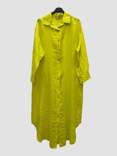 Grossiste Superbelle - Robe chemise en lin