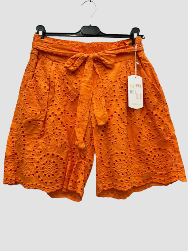 Wholesaler Superbelle - Shorts lined with English border to fasten with a knot.