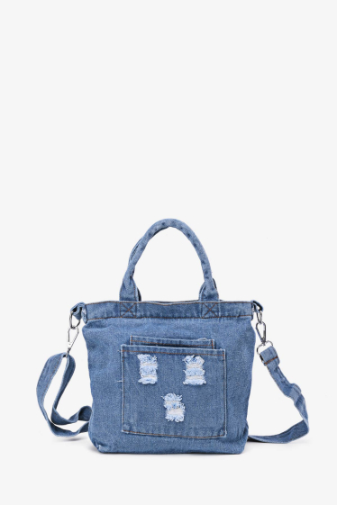 Wholesaler A&E - BG-1201 Textile denim shoulder bag handbag