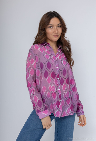 Wholesaler Sweet Miss - Diamond-print cotton shirt