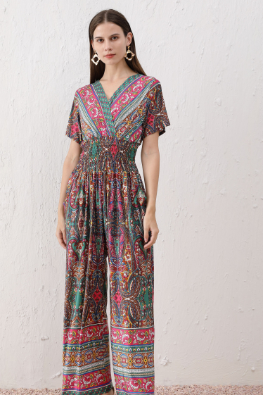 Wholesaler Sweet Miss - Floral print wrap jumpsuit