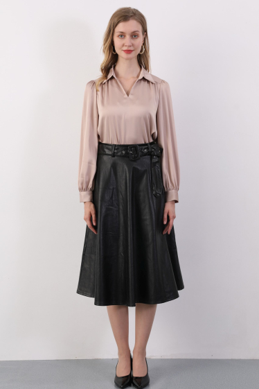 Wholesaler Sweet Miss - Faux leather skirt