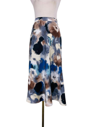 Wholesaler Sweet Miss - Floral printed satin skirt