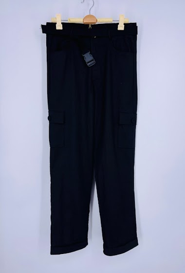 Wholesaler Sweet Miss - Plain pants with belt