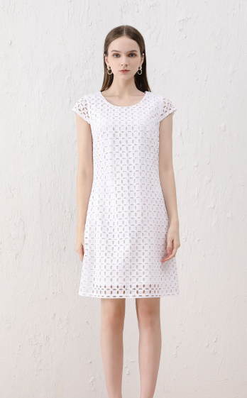 Wholesaler Sweet Miss - Cotton lace dress with lining