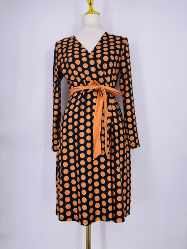Wholesaler Sweet Miss - Polka dot dress with belt
