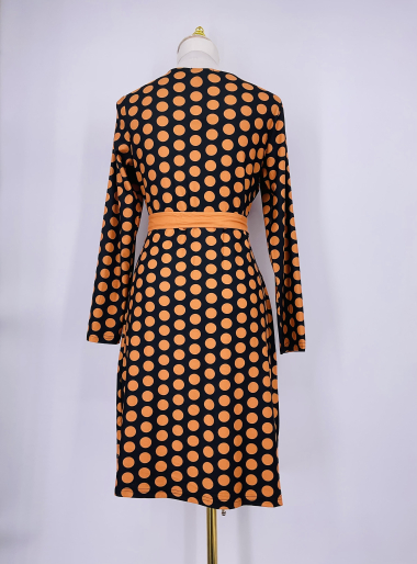 Robe pois avec ceinture