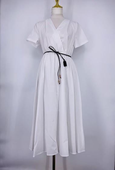 Wholesaler Sweet Miss - Cotton wrap dress with belt