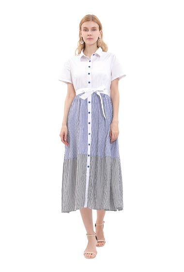 Wholesaler Sweet Miss - Cotton dress with belt