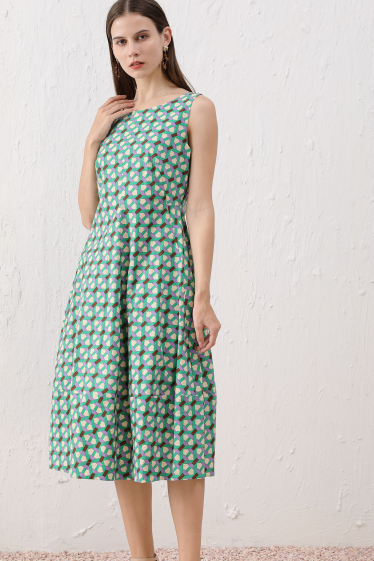 Wholesaler Sweet Miss - Geometric cotton dress