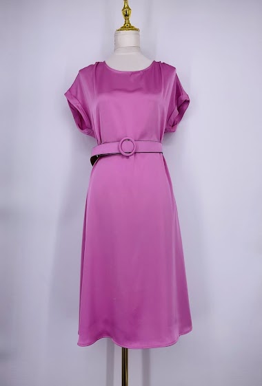 Wholesaler Sweet Miss - Satin dress with belt