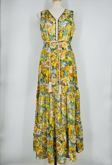 Großhändler Sweet Miss - Printed dress with belt and lining