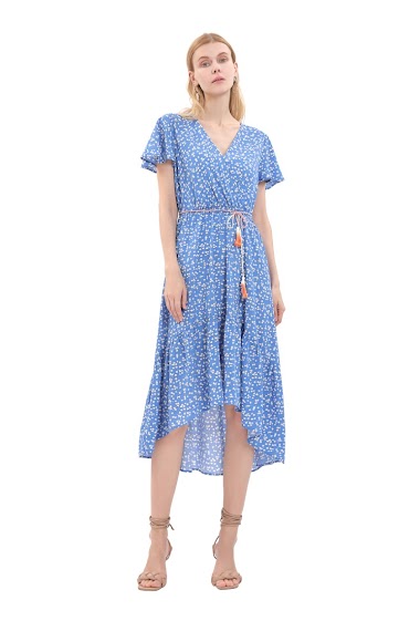 Wholesaler Sweet Miss - Printed dress with belt
