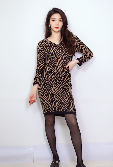 Wholesaler Sweet Miss - Zebra print dress