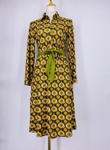 Wholesaler Sweet Miss - Printed dress with belt