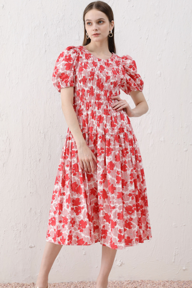Wholesaler Sweet Miss - Floral printed cotton dress