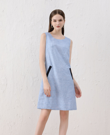 Wholesaler Sweet Miss - Plain cotton dress with lining