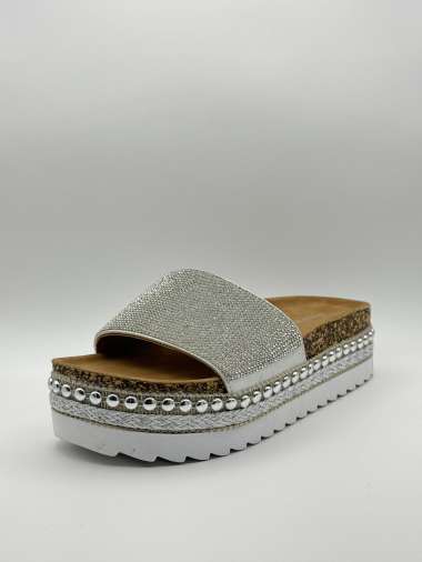 Großhändler Sweet Shoes - Sandalen mit dicker Sohle und Perlenmuster