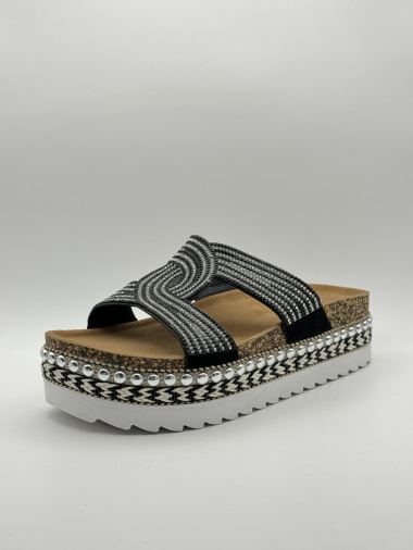 Mayorista Sweet Shoes - Sandalias de suela gruesa con adornos de lentejuelas