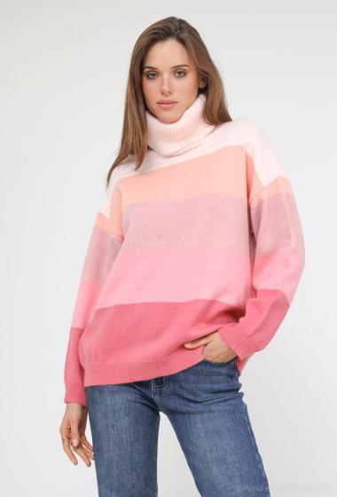 Wholesaler Tandem - Colored stripe turtleneck sweater
