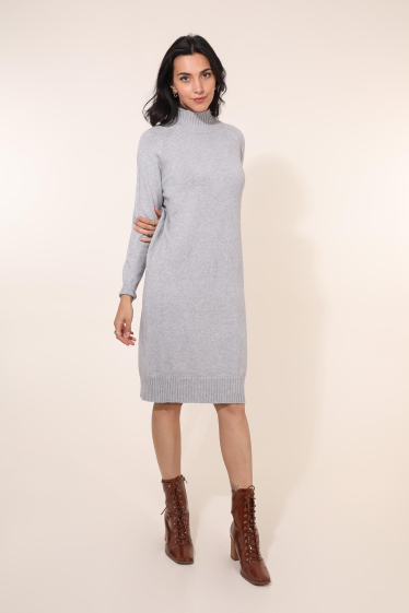 Wholesaler Tandem - High neck long sweater dress