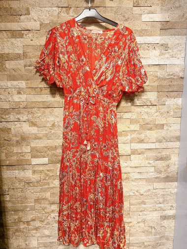 Wholesaler Tandem - long wrap-over printed dress