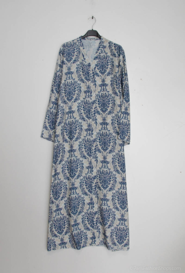 Wholesaler Tendance - abaya stripe y long sleeve viscose print