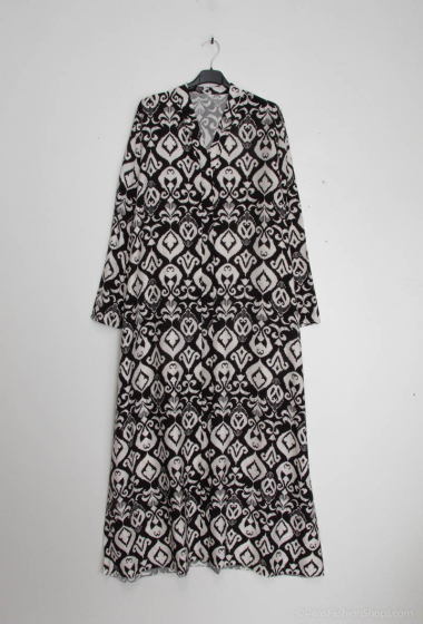 Wholesaler Tendance - abaya stripe y long sleeve viscose print