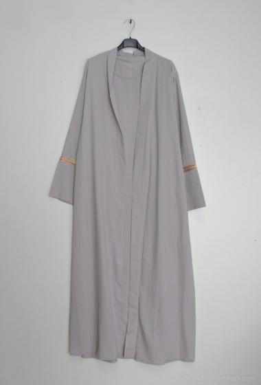 Wholesaler Tendance - SET abaya vest with liserai sleeve pattern