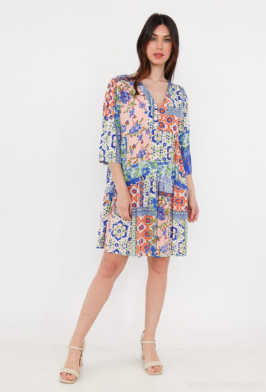 Wholesaler RAVIBELLE - Bohemian short dress
