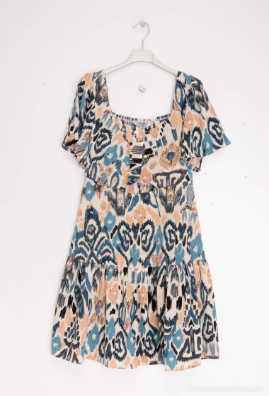 Wholesaler RAVIBELLE - Paisley print short dress