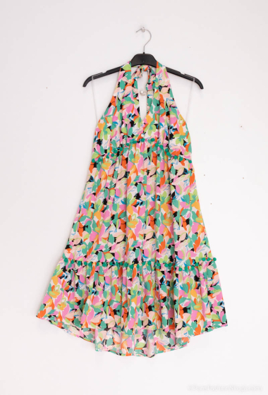 Wholesaler RAVIBELLE - Short dress tied at the neck