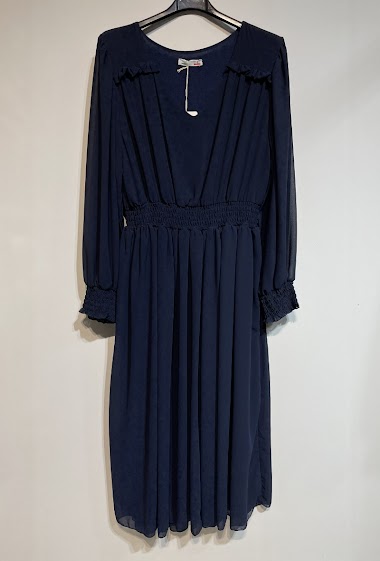 Wholesaler RAVIBELLE - Long fluid lined chiffon dress