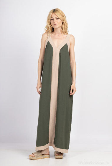 Wholesaler Tendance - two-tone strapless abaya dress