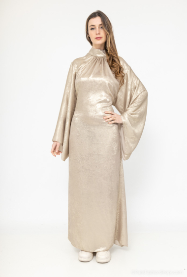 Grossiste Tendance - robe abaya soiree manche large