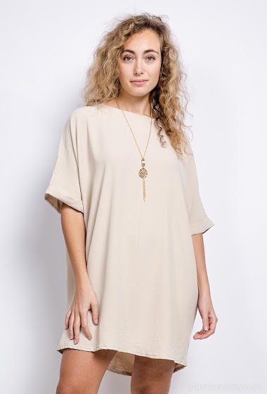 Wholesaler Tendance - Tunic dress with necklace